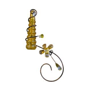 Antique Hanging Wall Vase Amber XHX Vintage Home Decor